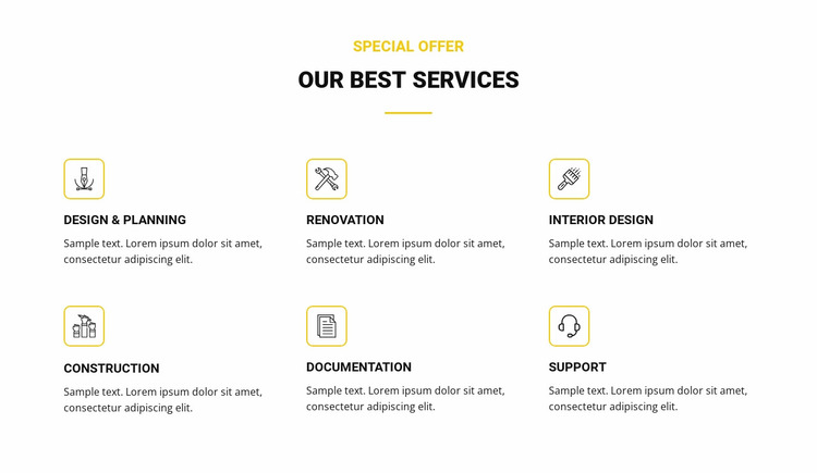 Our Best Services Website Mockup
