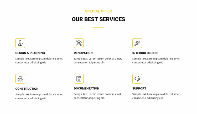 Our Best Services Landing Page