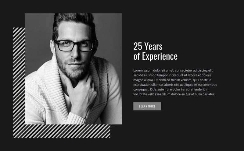 25 Years of experience Wix Template Alternative