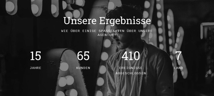 Unsere Ergebnisse HTML Website Builder