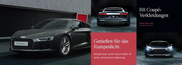 Moderne Autos Website-Modell