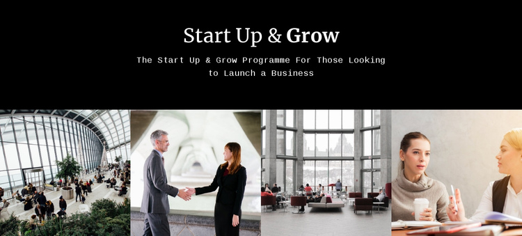 Start up and grow One Page Template