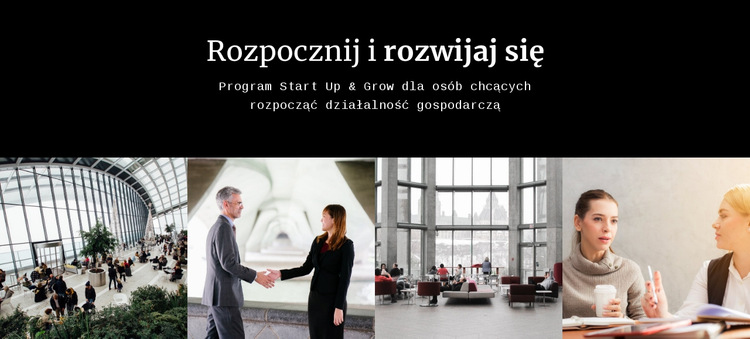 Ruszaj i rozwijaj się Szablon witryny sieci Web