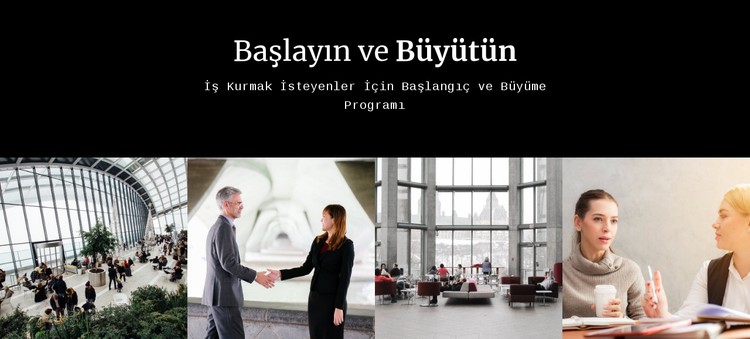 Başlayın ve büyütün CSS Şablonu