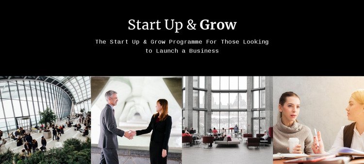 Start up and grow Website Mockup