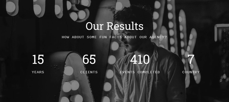 Our results Website Template