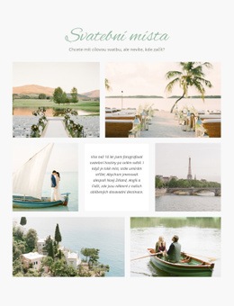 Svatební Místa – Návrh Webových Stránek Šablon