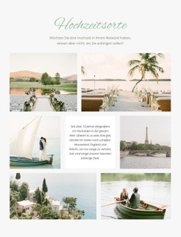 Hochzeitsorte - Vorlagen Website-Design