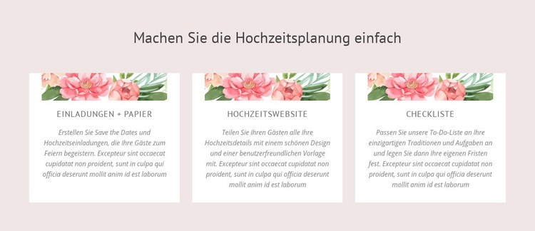 Wichtige Tipps zur Hochzeitsplanung Website design