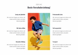 Arten Von Vorschule – Webdesign-Mockup