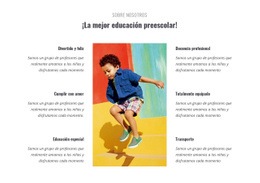 Tipos De Preescolar Plantilla HTML5