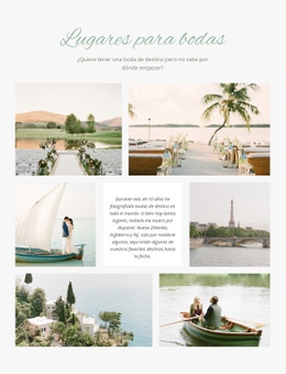 Lugares Para Bodas: Plantilla HTML5 Sencilla