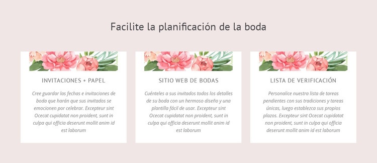 Consejos esenciales para la planificación de bodas Plantilla HTML5