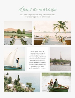 Lieux De Mariage - HTML Web Page Builder