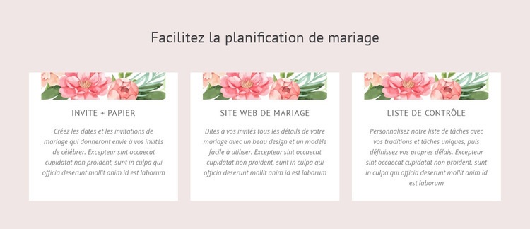 Conseils de planification de mariage essentiels Créateur de site Web HTML