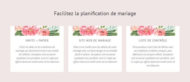 Conseils de planification de mariage essentiels Maquette de site Web