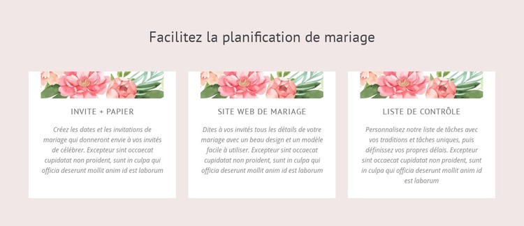 Conseils de planification de mariage essentiels Modèle CSS