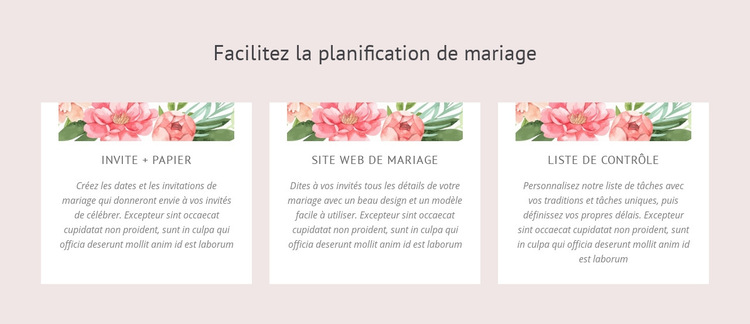 Conseils de planification de mariage essentiels Modèle de site Web