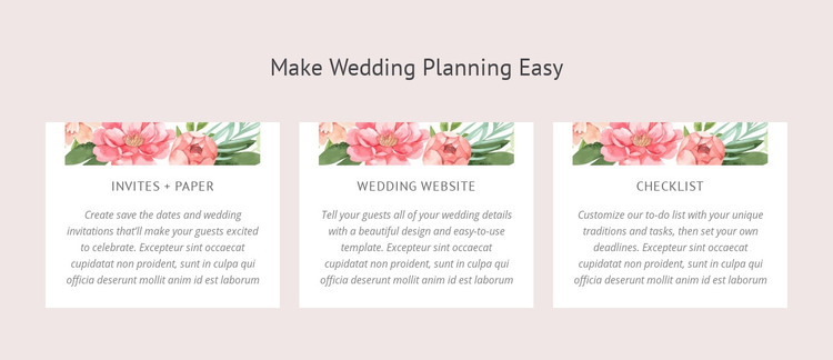 Essential wedding planning tips Homepage Design