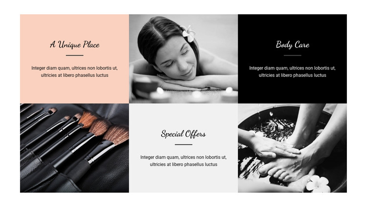 Specialty treatments Homepage Design