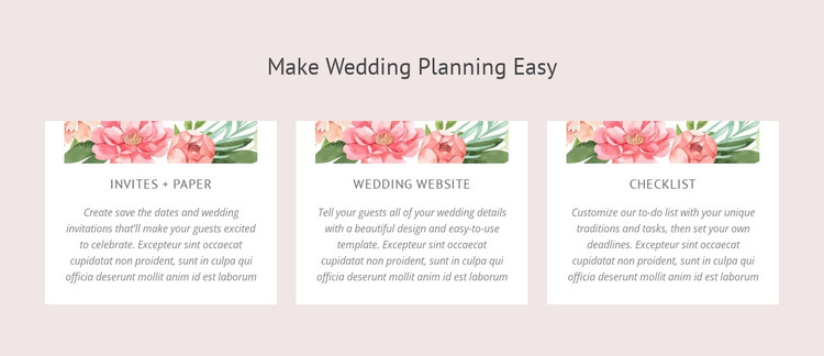 Essential wedding planning tips HTML Template