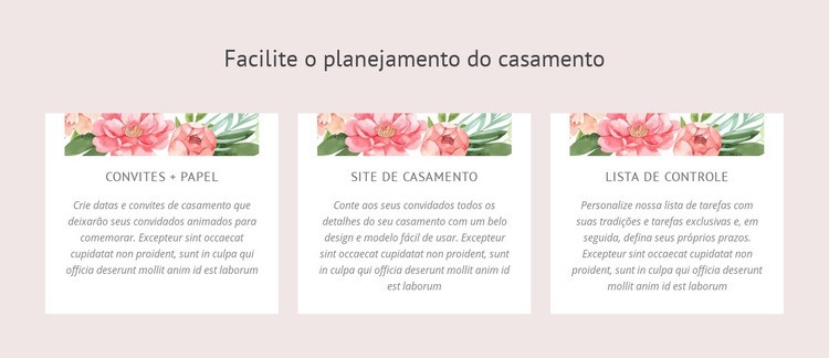 Dicas essenciais para o planejamento de casamento Design do site