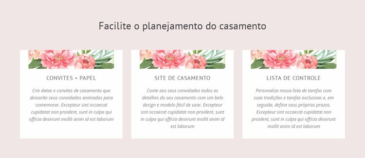 Dicas essenciais para o planejamento de casamento Maquete do site