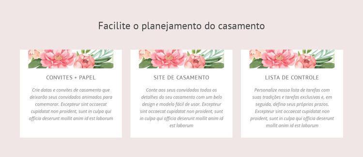 Dicas essenciais para o planejamento de casamento Modelo HTML