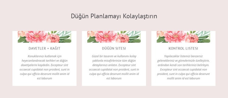 Düğün planlama ipuçları HTML5 Şablonu