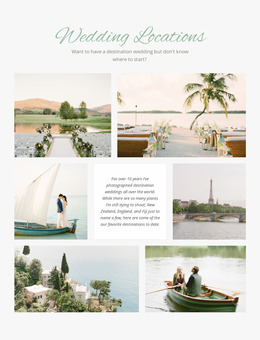 Wedding Locations - Website Prototype