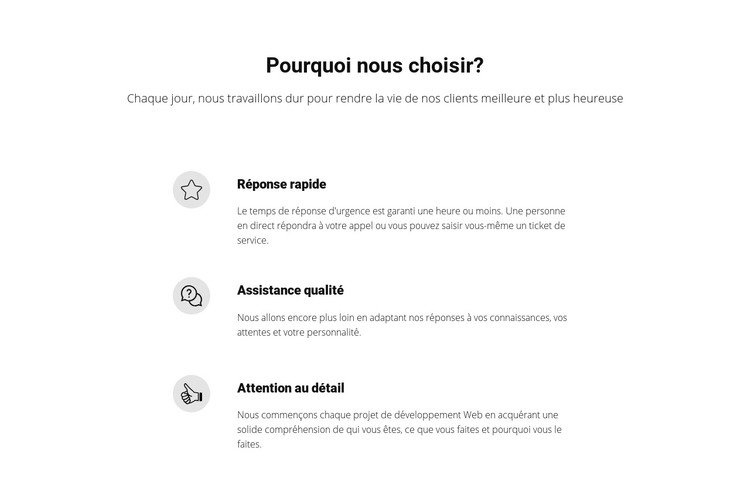 Obtenez des résultats de qualité instantanés Modèle HTML