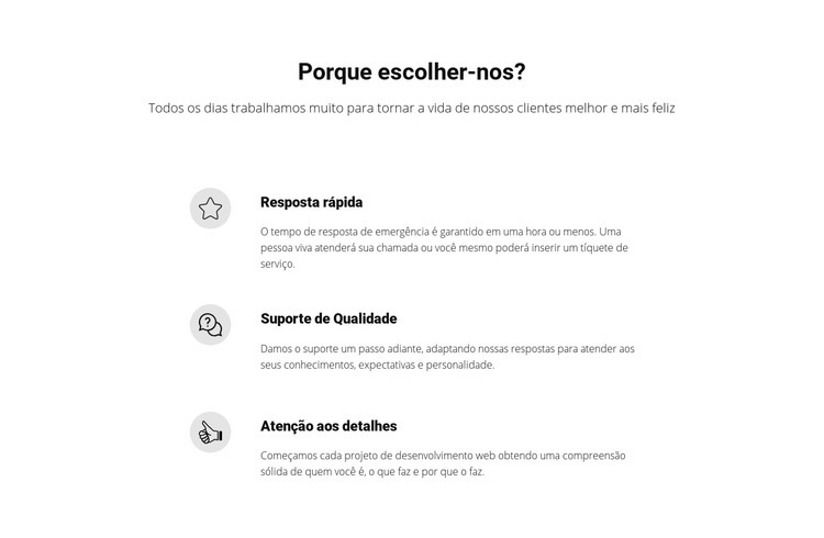 Obtenha resultados de qualidade instantâneos Construtor de sites HTML