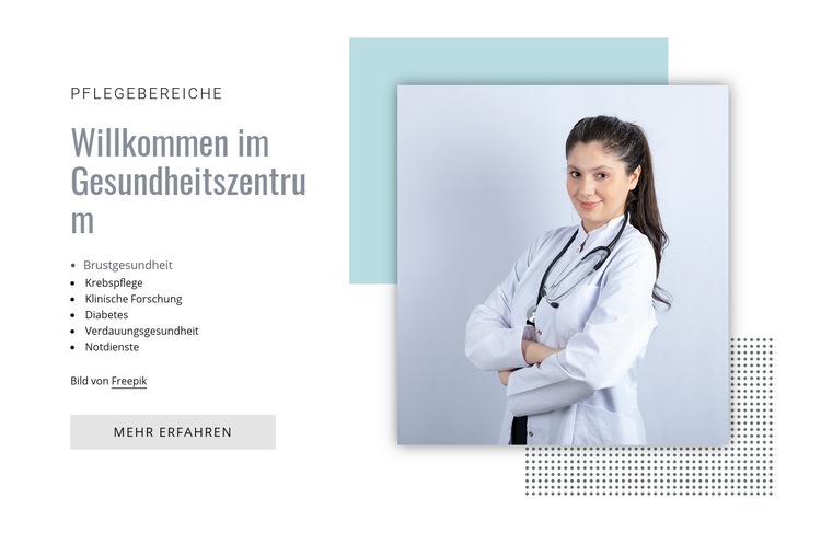 Gesundheitszentrum Website design