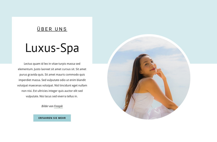 Verjüngende Spa-Behandlungen Website-Vorlage