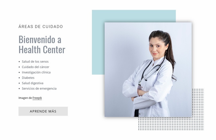 Centro de salud Maqueta de sitio web
