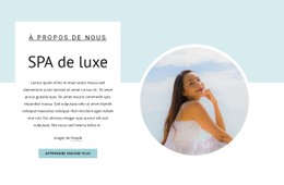 HTML5 Réactif Pour Traitements Spa Rajeunissants
