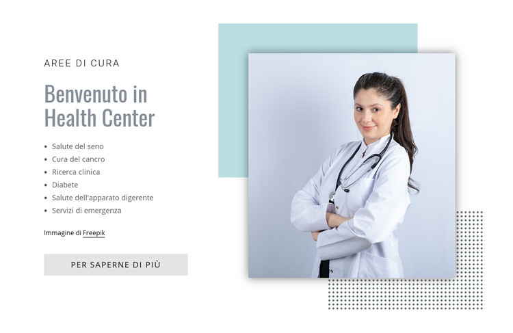 Centro sanitario Modello HTML