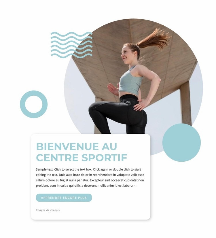 Bienvenue au centre sportif Créateur de site Web HTML