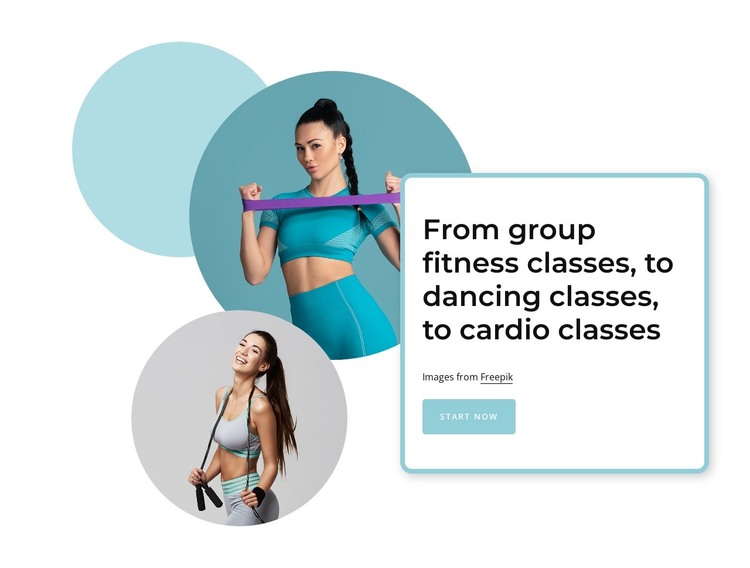 Cardio classes HTML Template
