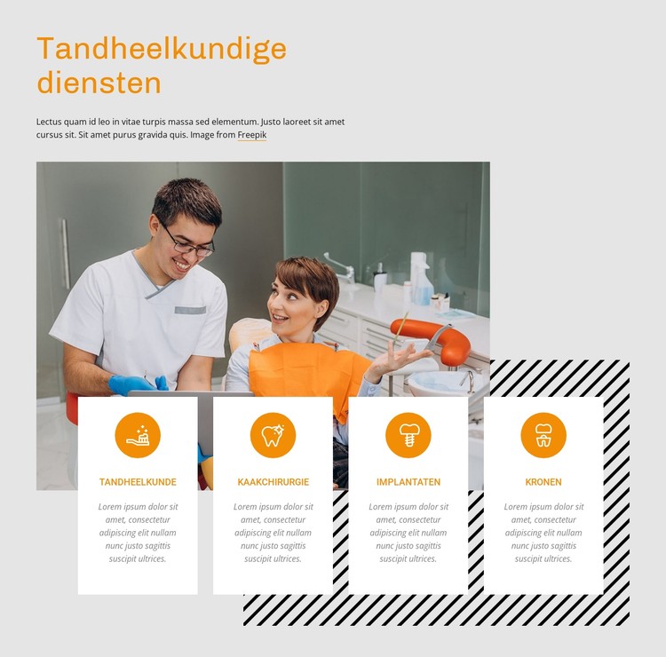 Tandheelkundig behandelcentrum CSS-sjabloon