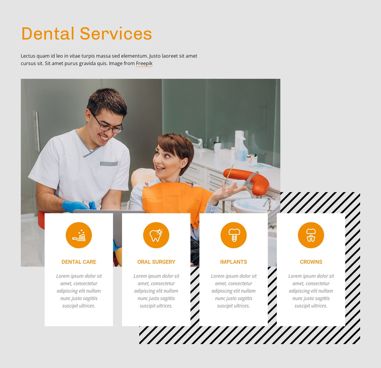 Dental treatment center One Page Template