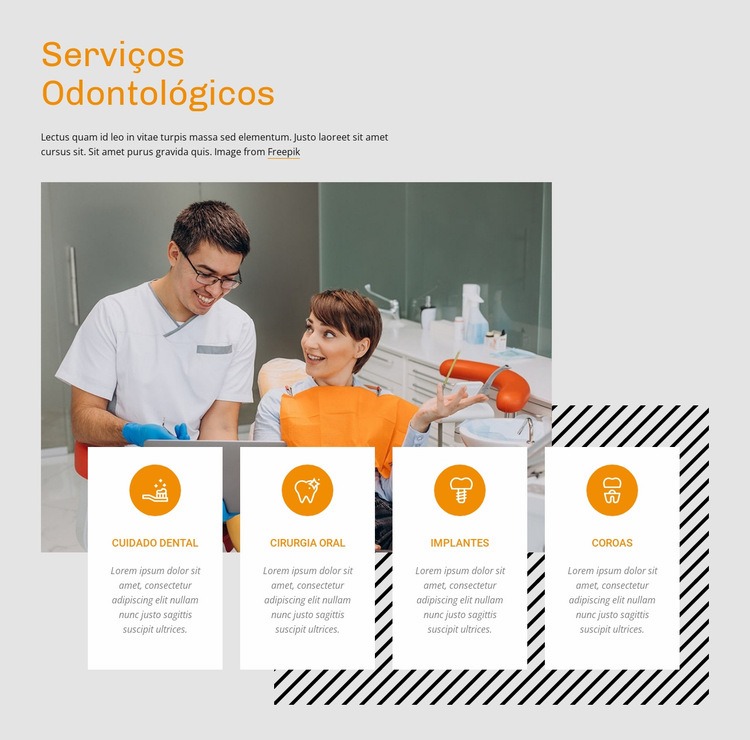 Centro de tratamento odontológico Landing Page