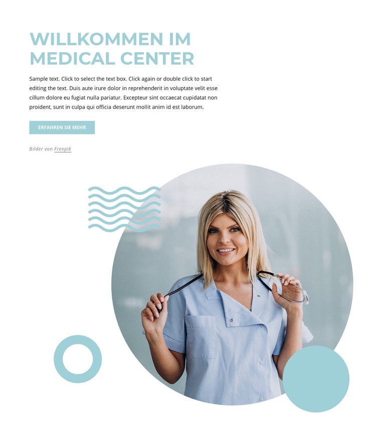 Willkommen im medizinischen Zentrum Website design