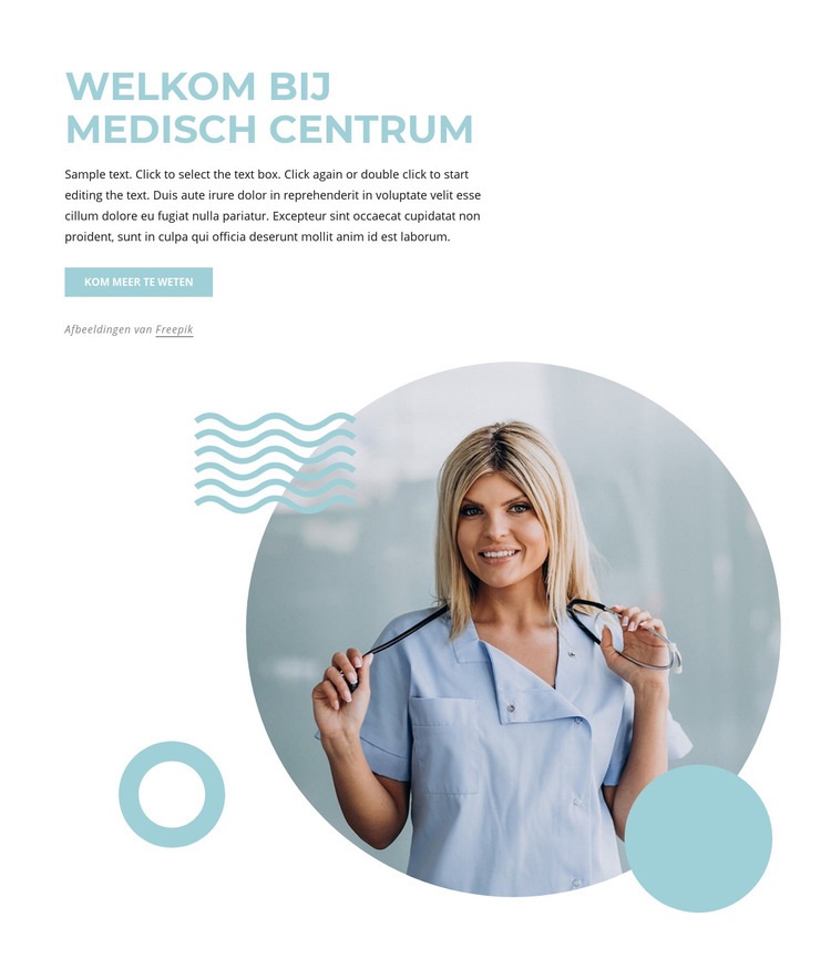 Welkom bij medisch centrum Website ontwerp