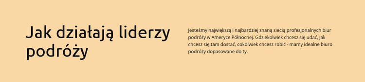 Liderzy podróży działają Szablon HTML