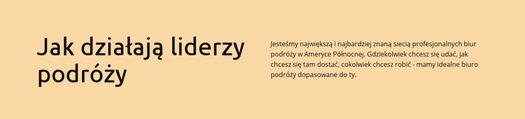 Liderzy podróży działają Szablon HTML5