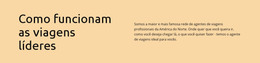 Trabalho De Líderes De Viagens - Modelo De Página HTML