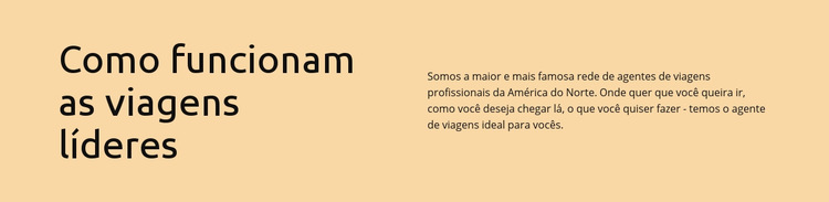 Trabalho de líderes de viagens Modelo de site