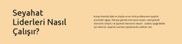 Seyahat Liderleri Çalışır Geçen Yıl