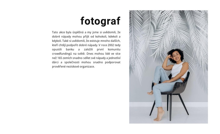 Lekce studiové fotografie Šablona